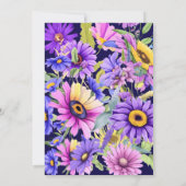 Hellrosa lila Wildblume ist unterwegs #6 Einladung (Rückseite)