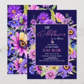 Hellrosa lila Wildblume ist unterwegs #6 Einladung (Vorne/Hinten)