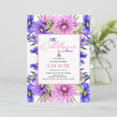 Hellrosa lila Wildblume ist unterwegs #9 Einladung (Stehend Vorderseite)