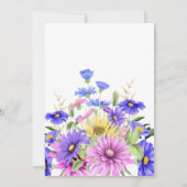 Hellrosa lila Wildblume ist unterwegs #9 Einladung (Rückseite)