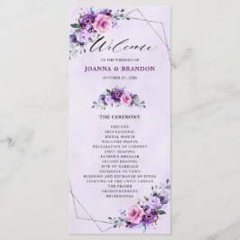 Hellrosa Lilac Lila Shades Blume Hochzeit Programm