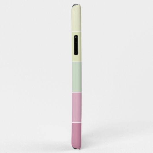 Hellrosa Limones Muster mit grünem Streifen Case-Mate iPhone Hülle (Hinten/Rechts)