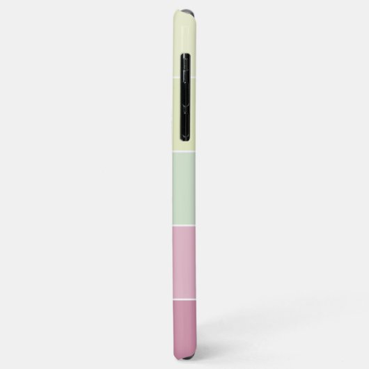 Hellrosa Limones Muster mit grünem Streifen Case-Mate iPhone Hülle (Hinten/Links)