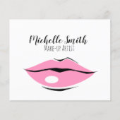 Hellrosa Lips Design Make-up Künstler Flyer (Vorne)