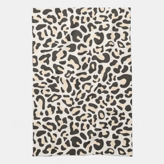 Hellrosa Luxe Leopard Print Retro Küchentücher (Vertikal)