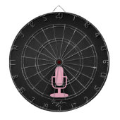 Hellrosa Mikrofon Dartscheibe (vorne)