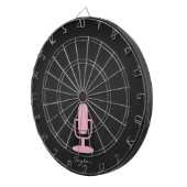 Hellrosa Mikrofon Dartscheibe (Vorderseite rechts)