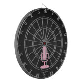 Hellrosa Mikrofon Dartscheibe (Vorderseite Links)