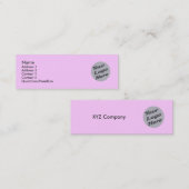 Hellrosa Mini Visitenkarte (Vorne/Hinten)