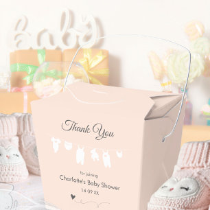 Hellrosa minimalistische Babyparty für Mädchen Geschenkschachtel