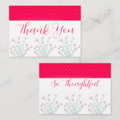 Hellrosa mit blühenden Touchs Mitteilungskarte (Vorne/Hinten)