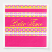 Hellrosa mit Gelb Serviette (Vorderseite)