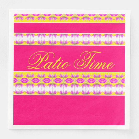 Hellrosa mit Gelb Serviette (Vorderseite)