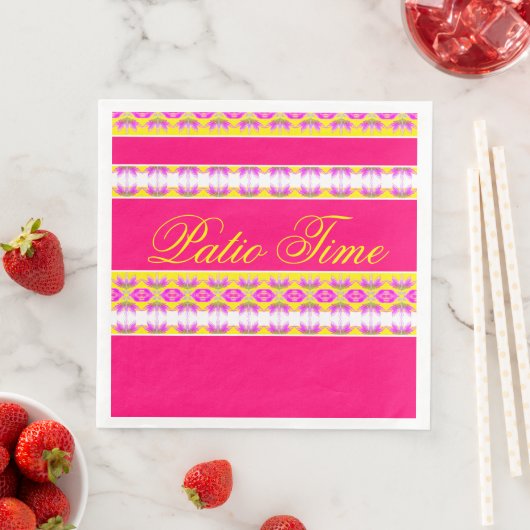 Hellrosa mit Gelb Serviette (Beispiel)