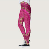 Hellrosa mit gelbem Mandala-Design Leggings (Links)