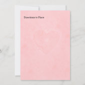 Hellrosa mit Herz-und rosafarbenem Brautparty Einladung (Rückseite)