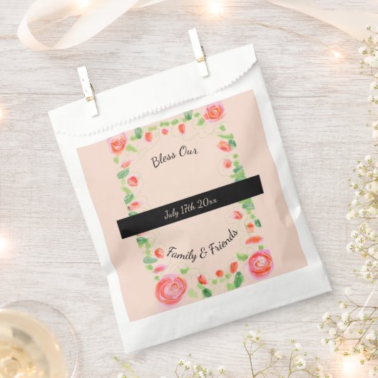 Hellrosa mit Koralle Geschenktütchen (Ausgeschnitten)