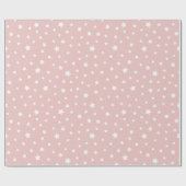 Hellrosa mit Sternmuster Geschenkpapier (Flach)