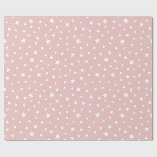 Hellrosa mit Sternmuster Geschenkpapier (Flach)