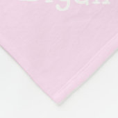 Hellrosa mit weißen Polka-Punkten Fleecedecke (Ecke)