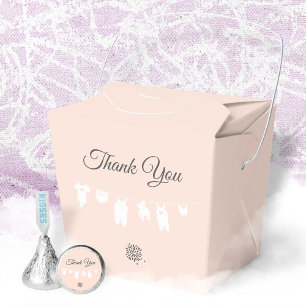 Hellrosa moderne Babyparty für Mädchen Geschenkschachtel