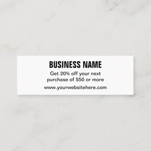 Hellrosa, moderne, moderne Diskothek Mini Visitenkarte (Rückseite)