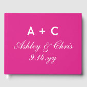 Hellrosa Moderne Personalisierte Hochzeitsempfehlu Gästebuch (Vorderseite)
