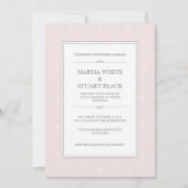 Hellrosa Modernes Art Deco Hochzeitsempfang Einladung (Vorderseite)