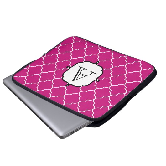 Hellrosa Monogram-Notebookschlauch Laptopschutzhülle (Vorne Knopf)