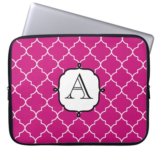 Hellrosa Monogram-Notebookschlauch Laptopschutzhülle (Vorderseite)