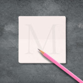 Hellrosa Monogramm-Initiale  Post-it Klebezettel