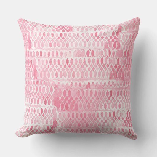 Hellrosa Muster für zeitgenössische Spitzen Kissen (Vorderseite)