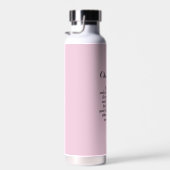 Hellrosa Mutige Bibelvers Custom Name Einfach Trinkflasche (Rechts)