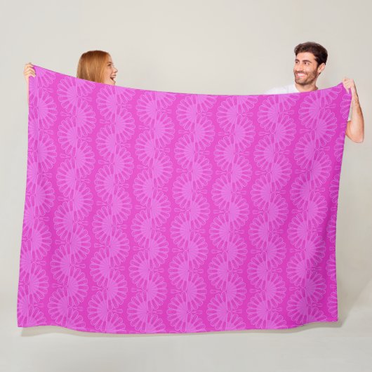 hellrosa neon-helle geometrische Muster Fleecedecke (Beispiel)