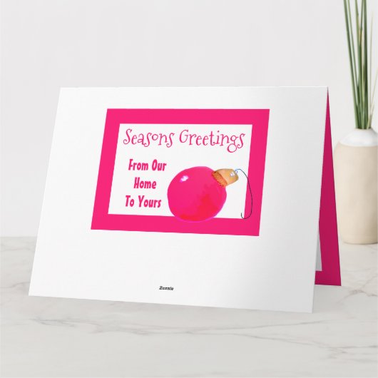 Hellrosa, nichttraditionell gestylt karte (Rückseite)