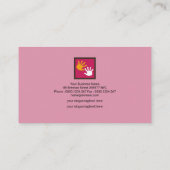 Hellrosa Niedliche Babysitter Visitenkarte (Rückseite)