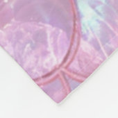 Hellrosa Nixen-Druck Fleecedecke (Ecke)
