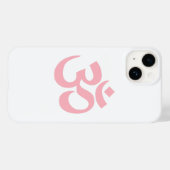 Hellrosa Om-Symbol Case-Mate iPhone Hülle (Rückseite (Horizontal))