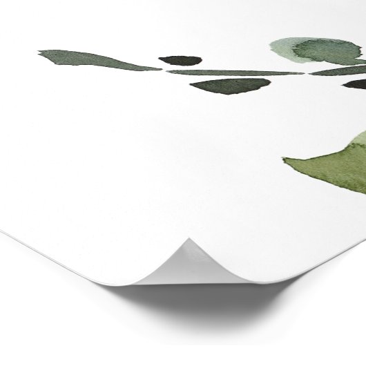 Hellrosa-orangefarbene Babysprinkbar Poster (Ecke)