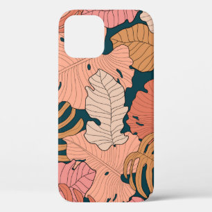 Hellrosa, orangefarbene, gelbe Blätter von Monster Case-Mate iPhone Hülle
