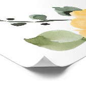 Hellrosa-orangefarbene Pfirsiche Brunch Begrüßung Poster (Ecke)