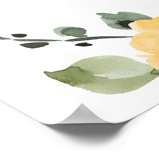 Hellrosa-orangefarbene Pfirsiche Brunch Begrüßung Poster (Ecke)