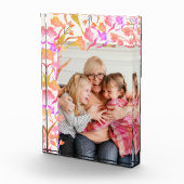 Hellrosa Orangefarbene Wildblume Orange Oma Fotoblock (Rechts)