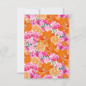 Hellrosa Orangefarbenes Brautparty Dankeskarte (Rückseite)