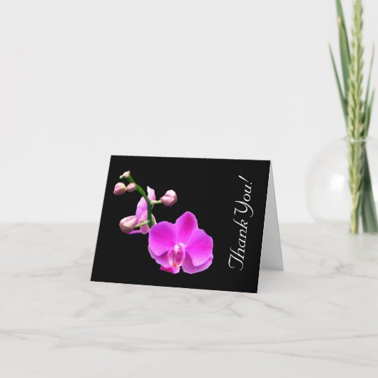 Hellrosa Orchid Wedding Danke Karte (Vorderseite)