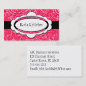 Hellrosa Paisley Business Cards Visitenkarte (Vorne/Hinten)