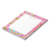 Hellrosa Paisley Personalisierter Notepad Notizblock (Rotiert)