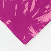 Hellrosa Palm-Muster Fleecedecke (Ecke)