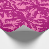 Hellrosa Palm-Muster Geschenkpapier (Ecke)