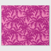 Hellrosa Palm-Muster Geschenkpapier (Flach)